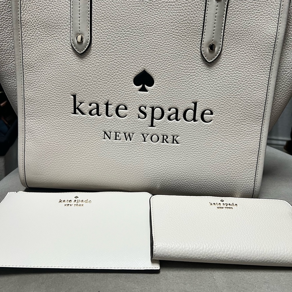 Kate Spade Cream Tote Bag set
